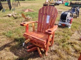 343 - RED CEDAR SWIVEL GLIDER ROCKER