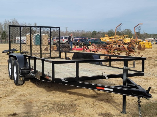 332 - 16 FOOT DUAL AXLE TRAILER,