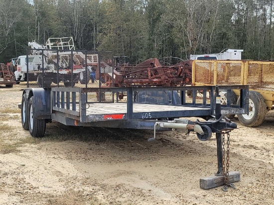 605 - 16 FOOT DUAL AXLE TRAILER,