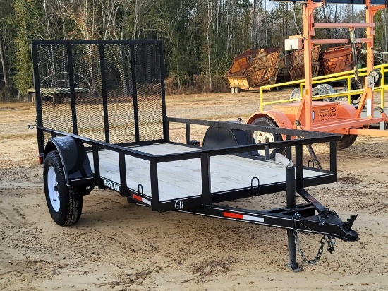 611 - ABSOLUTE - NEW 5' X 10' GATE TRAILER,