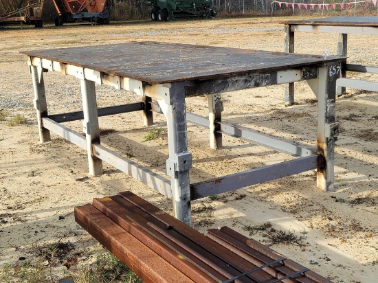 STEEL WORK TABLE 46" X 96"