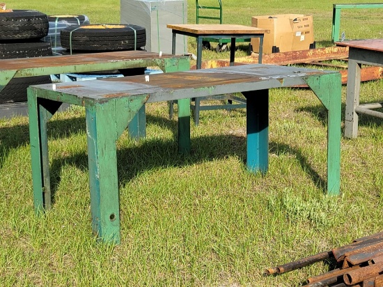 208 - STEEL WORK TABLE 28" X 62"
