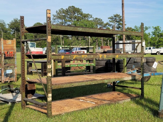 218 - STEEL FRAME SHELVING 40" X 8'