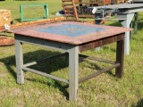 211 - STEEL WORK TABLE 48