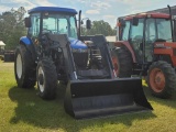 392 - 2006 NEW HOLLAND TD75D 4WD CAB TRACTOR,