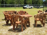 618 - TEAKWOOD TABLE AND CHAIRS