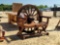 TEAK WOOD WAGON WHEEL BENCH