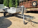 1431 ALUMINUM BOAT & TRAILER,