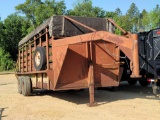DOUBLE D 16' COVERED STOCK TRAILER,