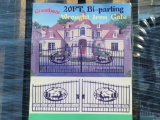 20' DOUBLE WROUGHT IRON GATE