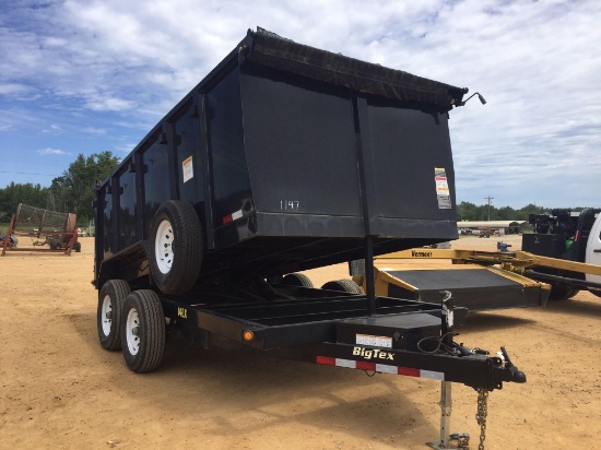1147 - 2017 BIG TEX 7' X 14' HYRAULIC DUMP TRL