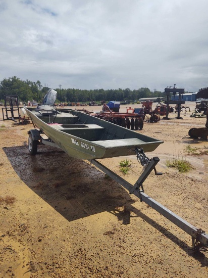 14 FT ALUMINUM BOAT WITH TRAILER