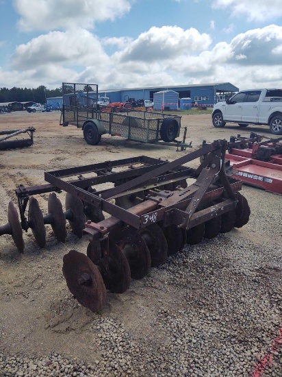348 - 16 FT ANGLE IRON HARROW 18" DISC