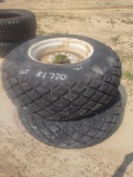 161 - 2- 18.4-26 TIRES ON 8 LUG RIMS
