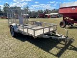 567 - ALUMINUM CARRY ON 6' X 10' GATE TRAILER,