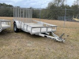 639 - 2022 CARRY ON ALUMINUM 6' X 10' GATE TRAILER