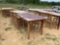 2477 - WOOD TABLE AND 5 - CHAIRS