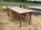 2479 - WOOD TABLE AND 5 - CHAIRS