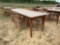 2480 - WOOD TABLE AND 5 - CHAIRS