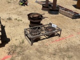 1665 - 2 - FISH COOKERS, 3 - CAST IRON PANS,