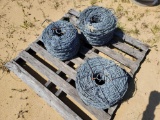 1744 - 3 ROLLS OF BARBED WIRE