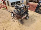 2443 - OLD AIR COMPRESSOR WITH HOSE
