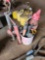 BUCKET OF MISC. CAULKING GUNS, FUNNELS,