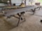 LOT OF TUBING, ANGLE, I BEAM, SAW HORSES, & TABLE