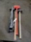 2 - SLEDGE HAMMERS, AXE HANDLE,