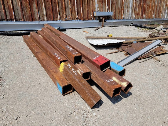 12 - PIECES OF STEEL TUBING,