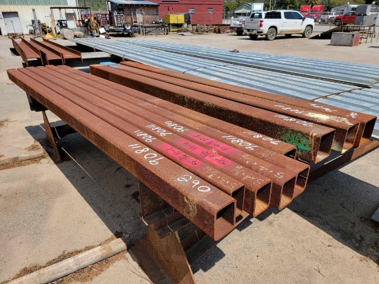9 PIECES OF STEEL TUBING