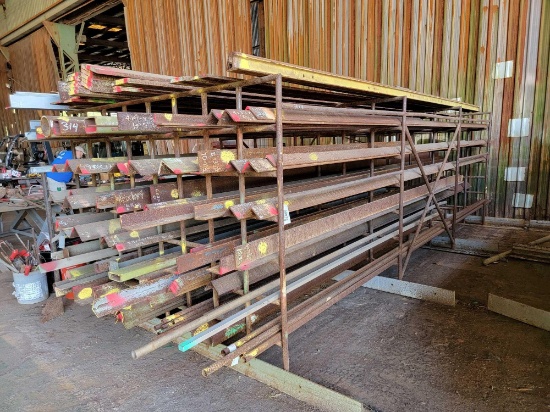 STEEL RACK WITH ASSORTMENT OF STEEL