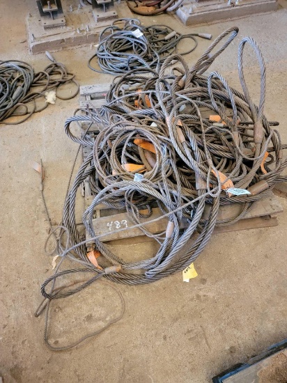 PALLET OF DIFFERENT SIZE CHOKER CABLES