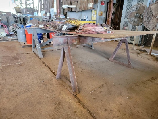 PAIR OF 30" X 96" SAW HORSES,