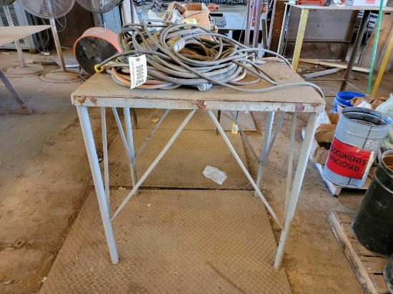 36" X 24" X 36" STEEL WORK TABLE,