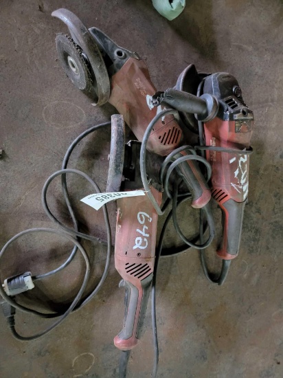 3 - HILTI ELECTRIC SIDE GRINDERS 6"