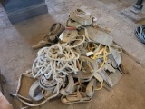 PALLET OF RIGGING SLINGS, ROPE,