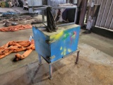 METAL BOX WITH LEGS AND STOOL