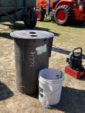 2664 - BUCKET WITH FENCING SUPPLIES,