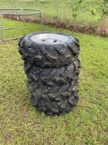 2786 - 4 - AT 26X9-14 FOUR WHEELER TIRES & RIMS