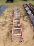 2852 - WERNER 24' FIBERGLASS EXTENSION LADDER