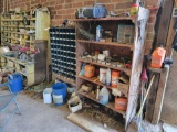 BOLT BIN WOOD SHELF & CONTENTS