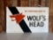 WOLF'S HEAD METAL SIGN