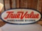 TRUE VALUE HARDWARE STORE 2 SIDED OVAL METAL SIGN