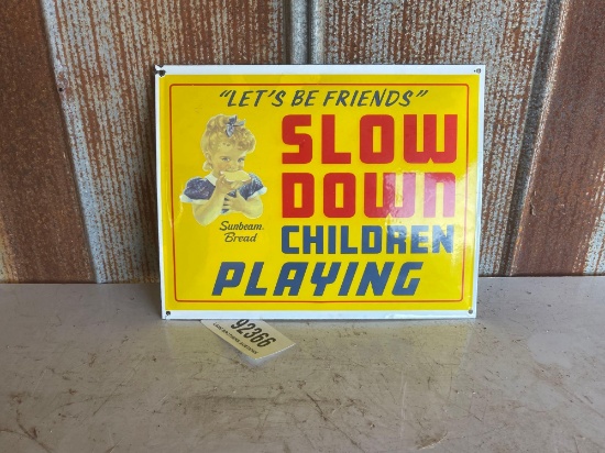SUNBEAM "SLOW DOWN" SIGN