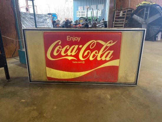 COCA-COLA LIGHT UP HANGING SIGN