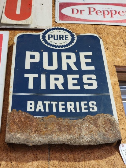 "PURE" PURE TIRES BATTERY SIGN