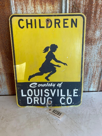 "CHILDREN COURTESY OF LOUISVILLE DRUG CO" SIGN