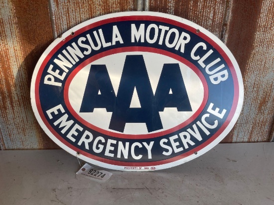 "AAA PENINSULA MOTOR CLUB" SIGN