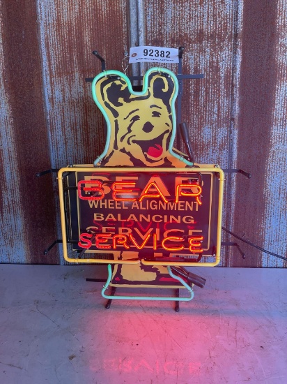 "BEAR WHEEL ALIGNMENT" SIGN